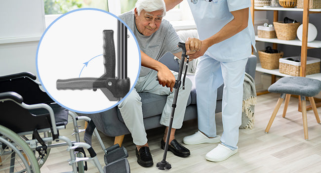 Canne de Marche Pliante Télescopique Anti-Chute avec Lumière LED