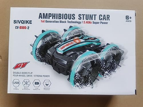 Voiture Télécommandée VR 360 - Véhicule de Cascade Amphibien avec Télécommande 4WD