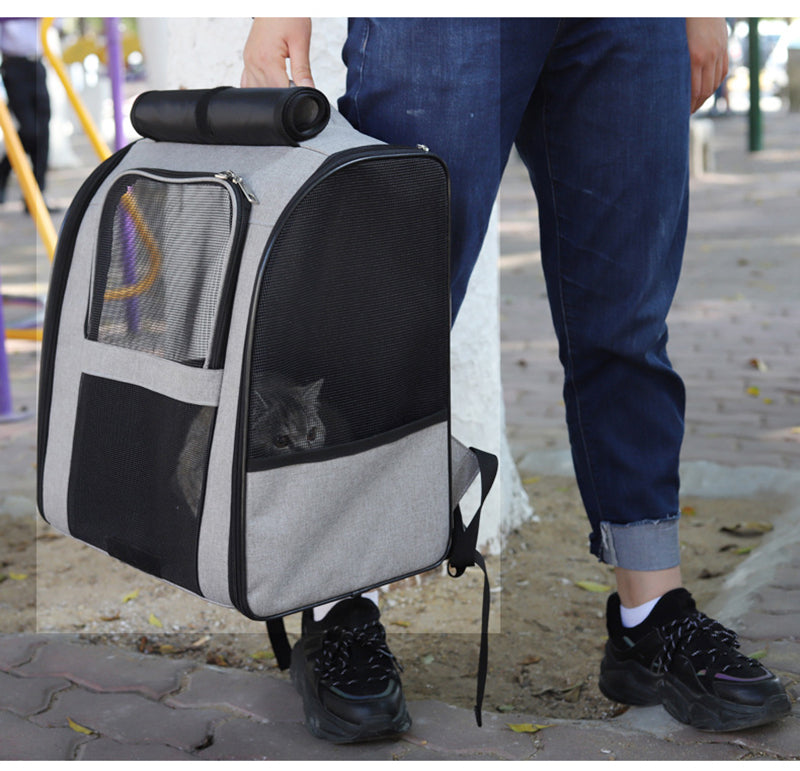 Sac à Dos Transport Chats - Respirant, Portable et Pliable