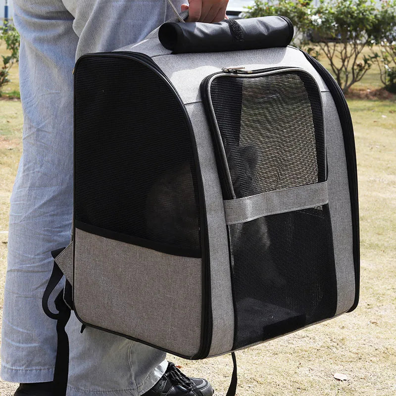 Sac à Dos Transport Chats - Respirant, Portable et Pliable