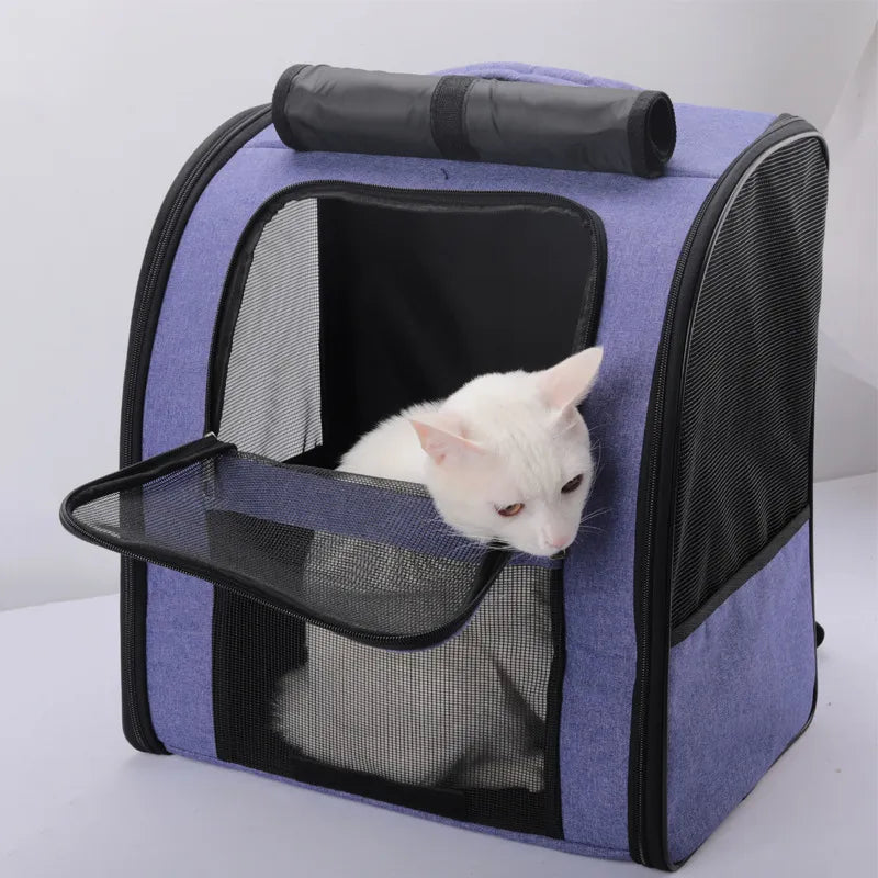 Sac à Dos Transport Chats - Respirant, Portable et Pliable