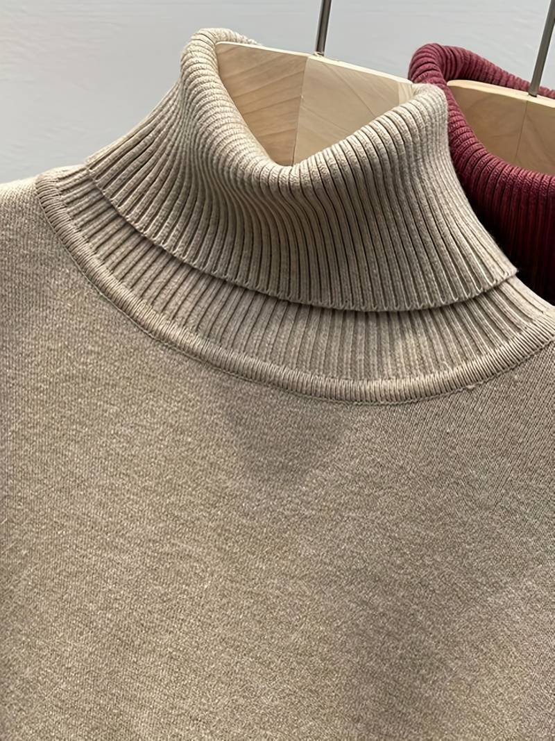 Pull Polaire à Col Roulé Femmes - Doublure intérieure en Fourrure - Chaleur et Élégance en Toute Simplicité