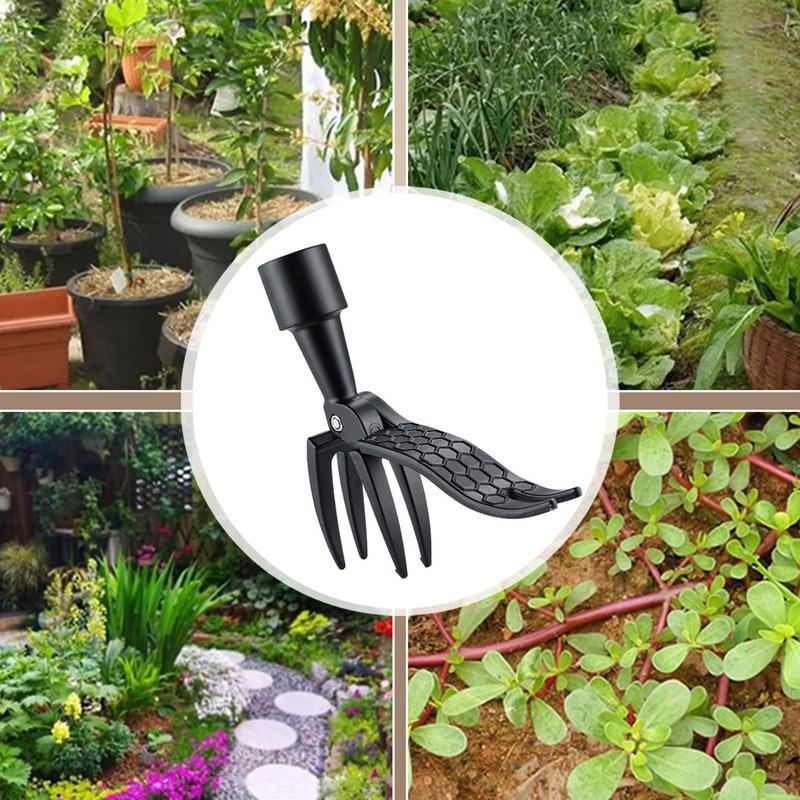 Désherbeur de Mauvaises Herbes Debout - Outil Pratique à Griffes en Acier pour un Jardin Impeccable Sans se Plier