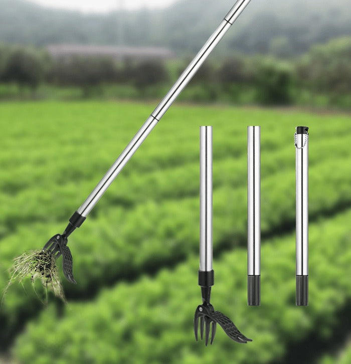 Désherbeur de Mauvaises Herbes Debout - Outil Pratique à Griffes en Acier pour un Jardin Impeccable Sans se Plier