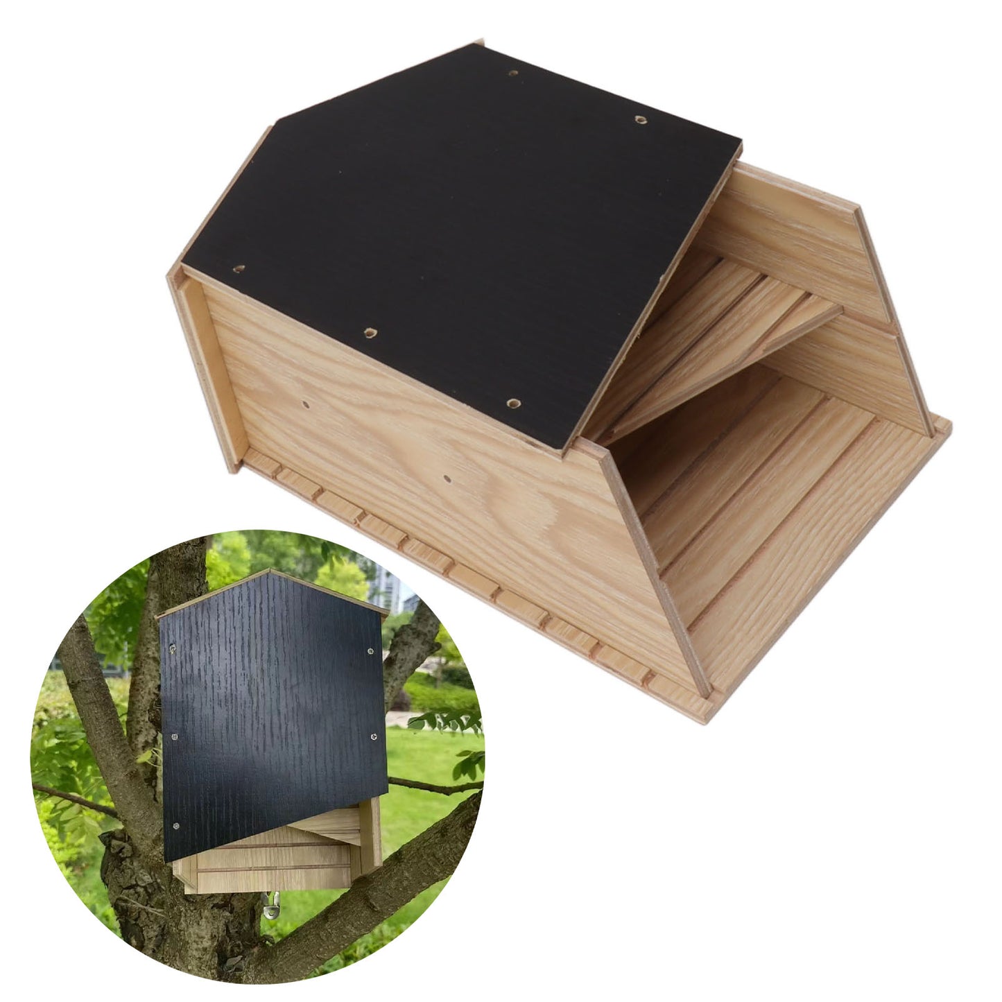 Nichoir Chauve-Souris - Abris pour Chauve-Souris en Bois Imperméable Extérieur