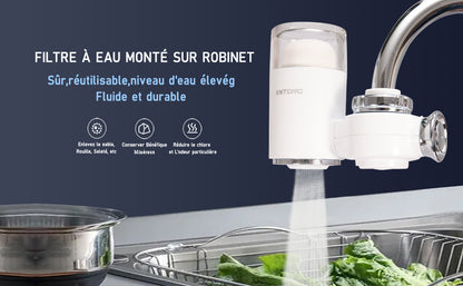 Filtre à Eau pour Robinet - Purificateur d'eau - Filtre de Robinet pour la Maison