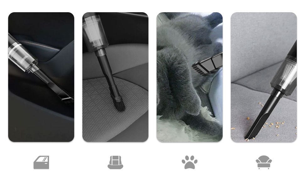 Mini Aspirateur à Main sans fil - Haute puissance et Toutes Surfaces