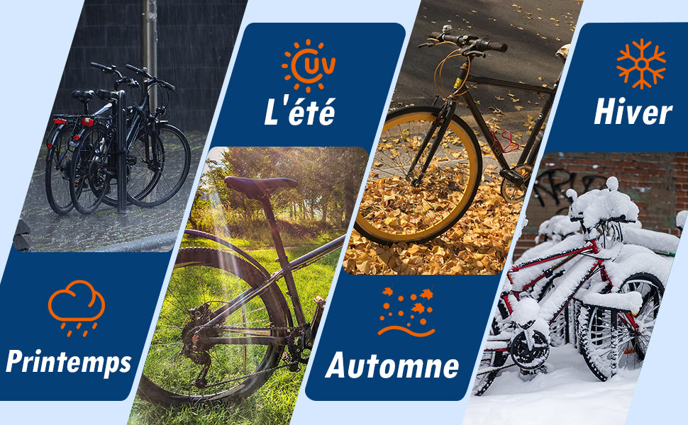 Housse de Vélo Protection - Rangement Extérieur Étanche pour Vélos - 1 ou 2 Vélos