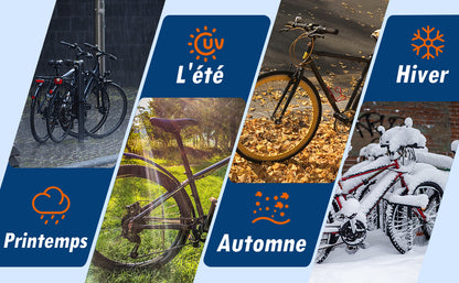 Housse de Vélo Protection - Rangement Extérieur Étanche pour Vélos - 1 ou 2 Vélos