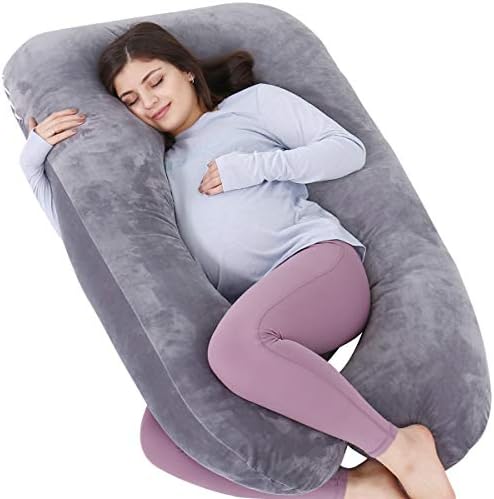 Coussin de Grossesse en forme de U - Oreiller de Maternité pour Femmes