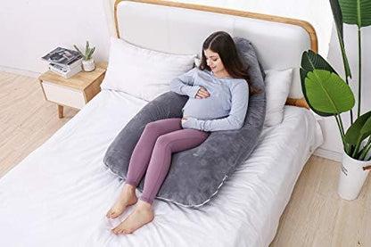 Coussin de Grossesse en forme de U - Oreiller de Maternité pour Femmes