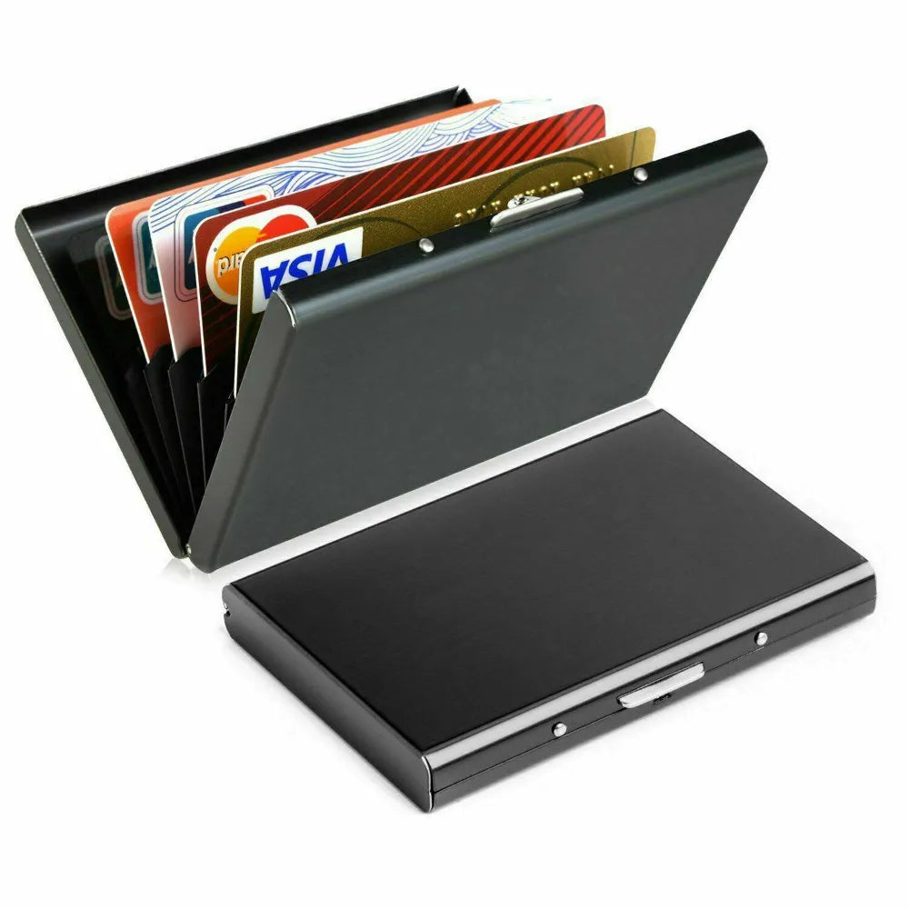 Porte-cartes Rigide Anti-Piratage RFID - Portefeuille en Aluminium Blocage RFID