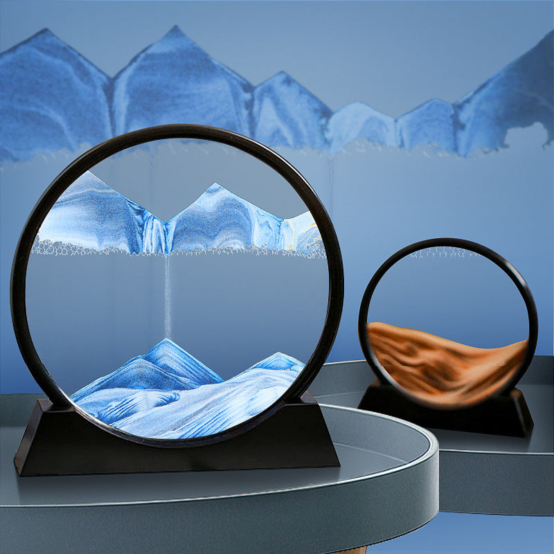 Aoderun Sablier Decoratif 20cm Sablier 3d Art Dynamique Peinture de Sable Qui Coule Rond Cadre Sable Mouvant Deco Bureau Salon Maison (Pourpre,28cm Aoderun Sablier Decoratif 20cm Sablier 3d Art Dynamique Peinture de Sable Qui Coule Rond Cadre Sable Mouvant Deco Bureau Salon Maison (Pourpre,28cm
