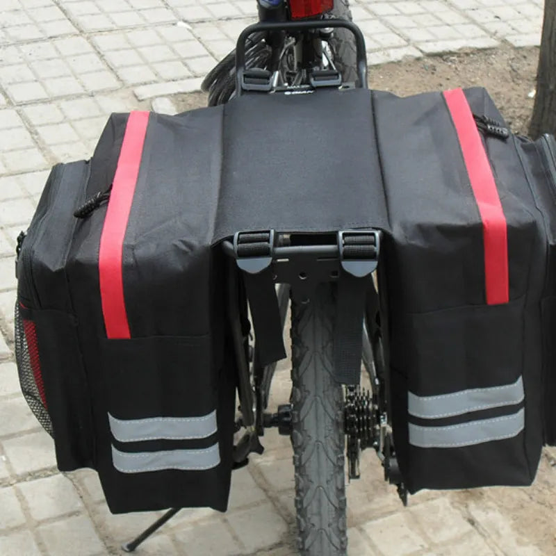 Sacoche Vélo Porte-Bagage - Sac de Rangement Arrière Vélo - Sacoche Portable, Étanche et Réfléchissante