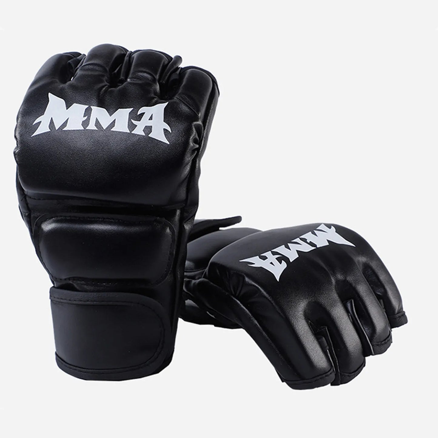 Gants MMA - Gants UFC Hommes et Femmes - Gants en Cuir sans Doigts Combats