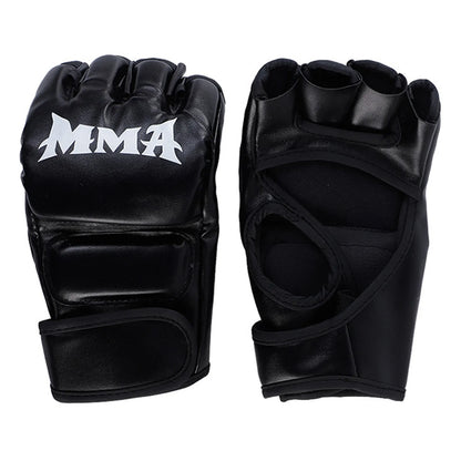 Gants MMA - Gants UFC Hommes et Femmes - Gants en Cuir sans Doigts Combats