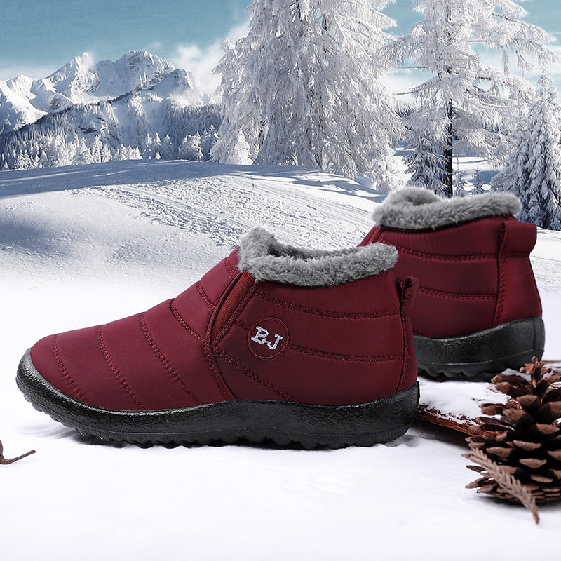 Bottines avec Fourrure Hiver Femmes - Chaude, Imperméable, Légère et Confortable