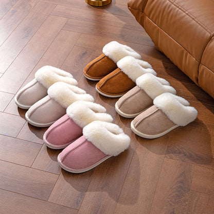 Chaussons Femmes Hiver avec Fourrure - Chaussons d’Intérieur Chaud et Doux