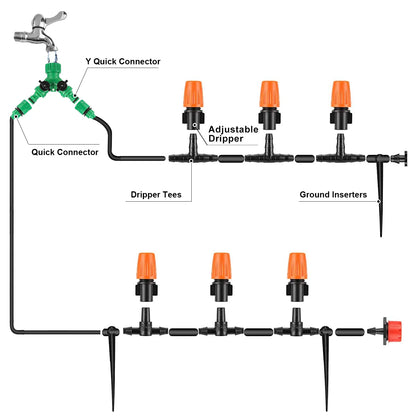 Système d'Arrosage Automatique - Kit d'Irrigation Goutte à Goutte Automatique