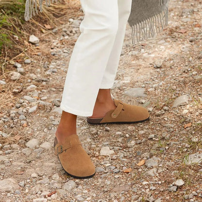 Mules en Daim avec Boucle Ajustable - Confort Chic pour Toutes Saisons