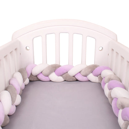 Tour de Lit Tressé Multicolore - Confort et Sécurité pour Bébé | Hypoallergénique & Lavable