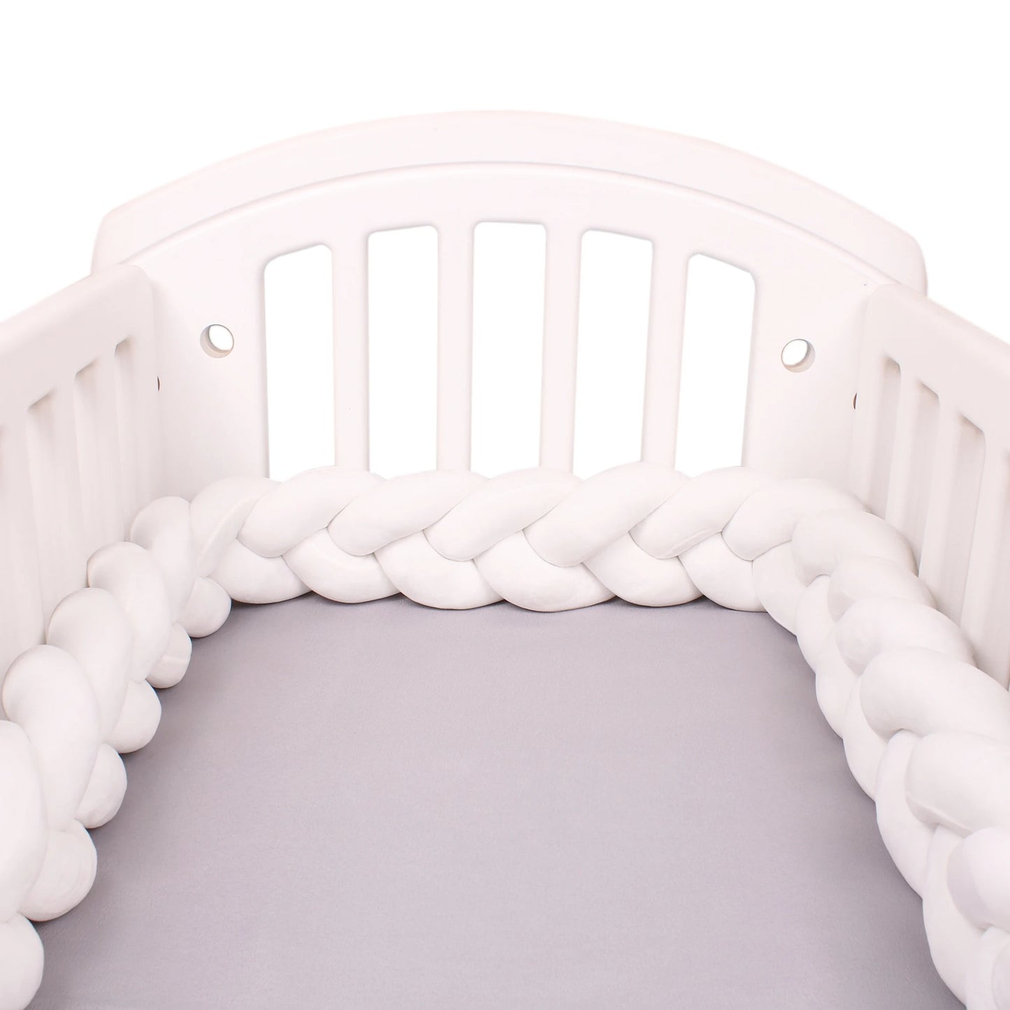 Tour de Lit Tressé Multicolore - Confort et Sécurité pour Bébé | Hypoallergénique & Lavable