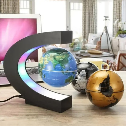 Globe Flottant Magnétique LED : Explorez le Monde avec Élégance et Mystère !