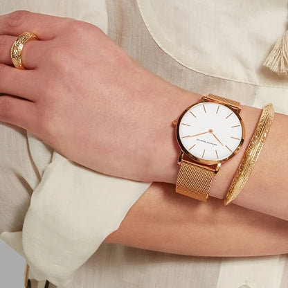 Montre à Quartz Étanche Femme - Élégance et Style Minimaliste - Marque Supérieure